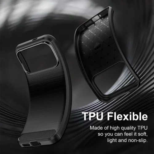  Xiaomi Poco F9 Pro Techsuit Carbon Silicone ütésálló tok, fekete-5949419385573 2 kép