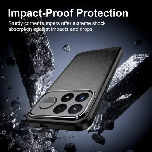  Xiaomi Poco F9 Pro Techsuit Carbon Silicone ütésálló tok, fekete-5949419385573 4 kép
