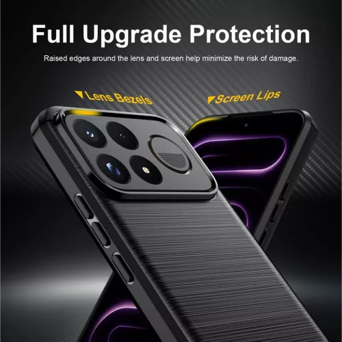  Xiaomi Poco F9 Ultra fekete Techsuit ütésálló karbon-szilikon tok-5949419385580 3 kép