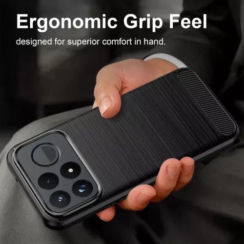  Xiaomi Poco F9 Ultra fekete Techsuit ütésálló karbon-szilikon tok-5949419385580 5 kép