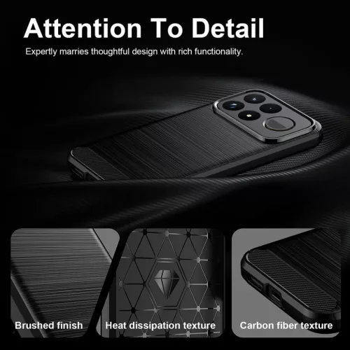  Xiaomi Poco F9 Ultra fekete Techsuit ütésálló karbon-szilikon tok-5949419385580 6 kép