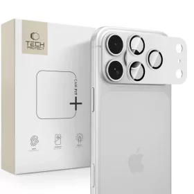  iPhone 18 Pro ezüst Tech-Protect Camfull Fit+ kameravédő
