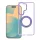  Xiaomi Redmi 17 4G / 5G Frame Circle Stand MagSafe-kompatibilis tok, lila