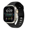  Apple Watch 8/9/10/11/12/SE/Ultra 44/45/46/49 mm fekete Tech-Protect Silicone Line óraszíj