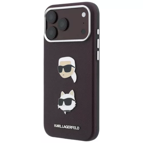  iPhone 18 Pro / 17 Pro bordó Karl Lagerfeld Saffiano Karl&Choupette -3666339677091 3 kép