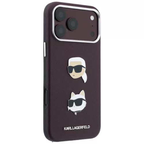  iPhone 18 Pro / 17 Pro bordó Karl Lagerfeld Saffiano Karl&Choupette -3666339677091 5 kép