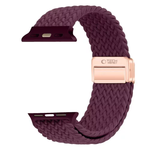  Apple Watch 40/41/42 mm-es szíj, Tech-Protect NylonMag, mélybordó-5906302326525 3 kép