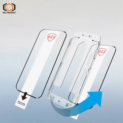  iPhone 15 fekete Tel Protect 6D betekintésgátló edzett üveg, 2 db-5900217503675 6 kép