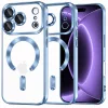  iPhone 18 Pro és iPhone 17 Pro Techsuit Luxury Crystal MagSafe átlátszó, világoskék tok