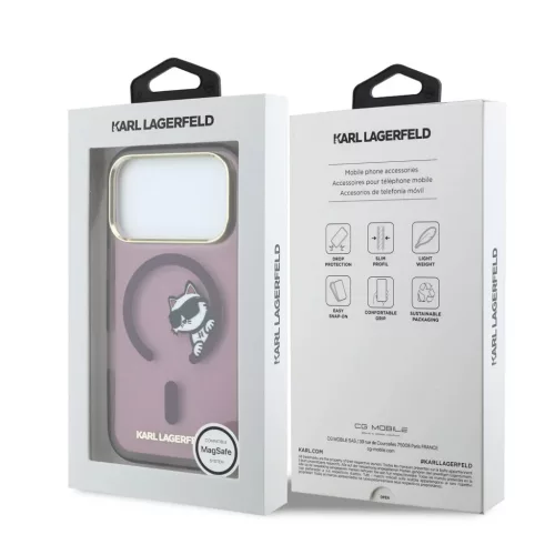  iPhone 18 Pro bordó Karl Lagerfeld IML Choupette Peekaboo MagSafe to-3666339661960 7 kép