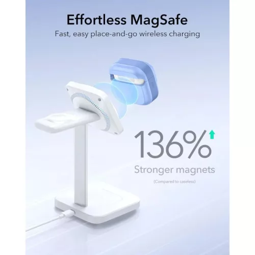  Apple AirPods 4 / 5 világoskék ESR Pulse HaloLock MagSafe fülhallg-4894240307151 2 kép