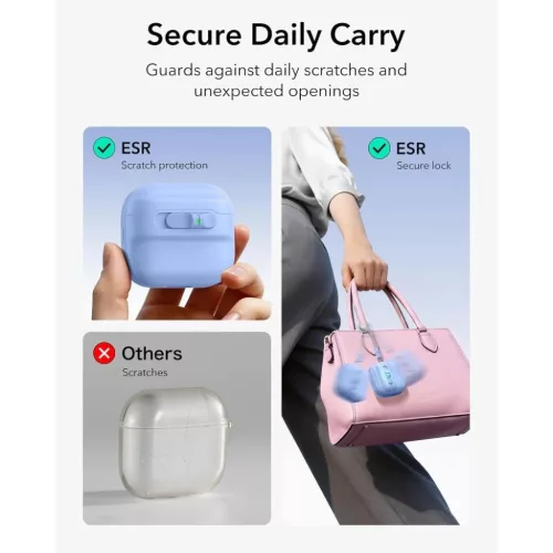  Apple AirPods 4 / 5 világoskék ESR Pulse HaloLock MagSafe fülhallg-4894240307151 5 kép