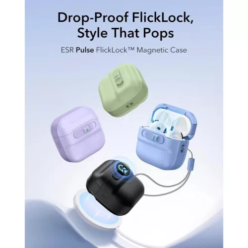  Apple AirPods 4 / 5 világoskék ESR Pulse HaloLock MagSafe fülhallg-4894240307151 8 kép