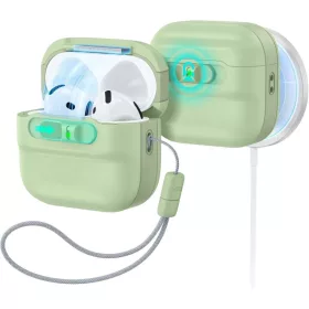    Apple AirPods 4 / 5 fülhallgatóhoz való ESR Pulse HaloLock MagSafe tok, világoszöld