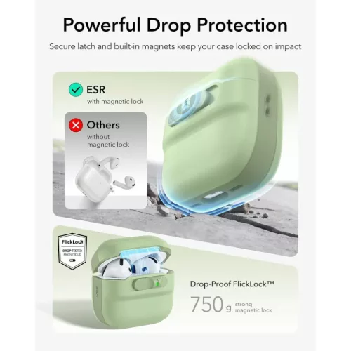  Apple AirPods 4 / 5 fülhallgatóhoz való ESR Pulse HaloLock MagSafe-4894240307175 5 kép