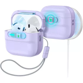    Apple AirPods 4 / 5 fülhallgatóhoz való levendulaszínű ESR Pulse HaloLock MagSafe tok