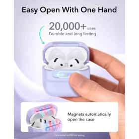 Apple AirPods 4 / 5 fülhallgatóhoz való levendulaszínű ESR Pulse-4894240307137 2 kép
