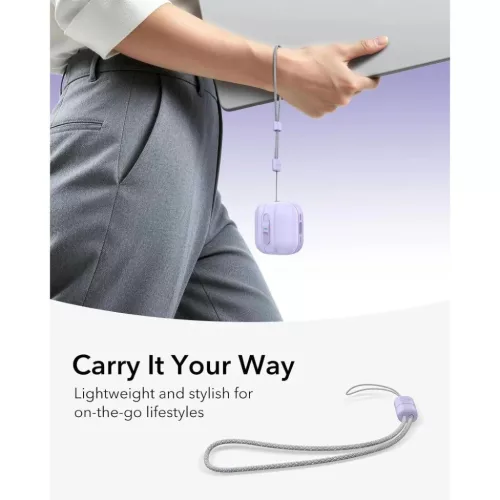  Apple AirPods 4 / 5 fülhallgatóhoz való levendulaszínű ESR Pulse-4894240307137 5 kép