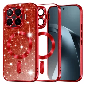  Xiaomi 17T Pro Techsuit Luxury Glitter MagSafe tok, piros-5949419388727 1 kép