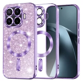  Xiaomi 17T Pro világoslila Techsuit Luxury Glitter MagSafe tok-5949419388659 1 kép