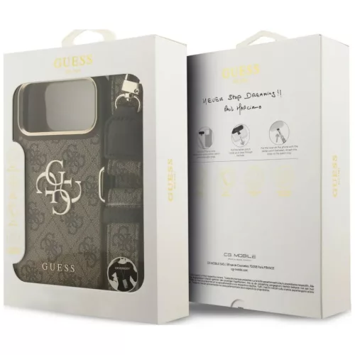  iPhone 18 Pro Max / iPhone 17 Pro Max Guess 4G barna védőtok pántt-3666339651190 9 kép