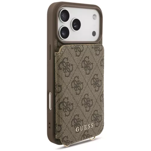  iPhone 18 Pro / 17 Pro barna Guess 4G Crossbody kártyatartós, mágn-3666339681104 3 kép