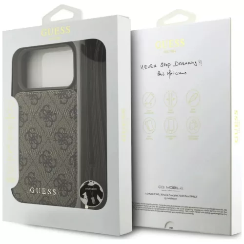  iPhone 18 Pro Max / iPhone 17 Pro Max Guess 4G Crossbody barna, kárt-3666339681111 8 kép