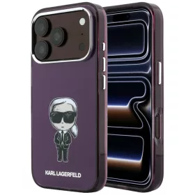   iPhone 18 Pro / 17 Pro bordó Karl Lagerfeld IML Ikonik Sketch Print MagSafe tok