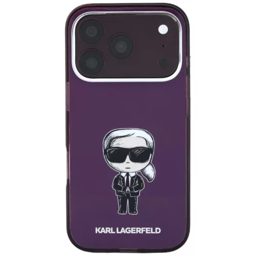  iPhone 18 Pro / 17 Pro bordó Karl Lagerfeld IML Ikonik Sketch Print -3666339661205 3 kép
