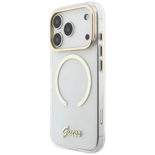  iPhone 18 Pro / 17 Pro Guess IML Script Metal MagSafe átlátszó tok-3666339679156 2 kép