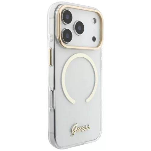  iPhone 18 Pro / 17 Pro Guess IML Script Metal MagSafe átlátszó tok-3666339679156 4 kép