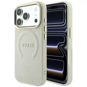  iPhone 18 Pro / 17 Pro Guess Saffiano Peony & Ring MagSafe bézs véd-3666339649951 1 kép