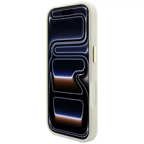  iPhone 18 Pro / 17 Pro Guess Saffiano Peony & Ring MagSafe bézs véd-3666339649951 5 kép