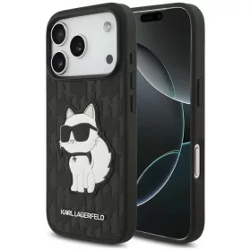  iPhone 18 Pro / 17 Pro fekete Karl Lagerfeld Saffiano Mono Patch Chou-3666339683580 1 kép