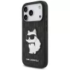  iPhone 18 Pro / 17 Pro fekete Karl Lagerfeld Saffiano Mono Patch Chou-3666339683580 2 kép