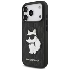  iPhone 18 Pro / 17 Pro fekete Karl Lagerfeld Saffiano Mono Patch Chou-3666339683580 2 kép