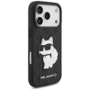  iPhone 18 Pro / 17 Pro fekete Karl Lagerfeld Saffiano Mono Patch Chou-3666339683580 4 kép