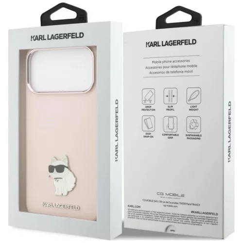  iPhone 18 Pro Max / 17 Pro Max rózsaszín Karl Lagerfeld Choupette f-3666339683276 8 kép