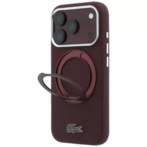  iPhone 18 Pro / iPhone 17 Pro bordó Lacoste Petit Pique MagSafe tok -3666339645625 2 kép