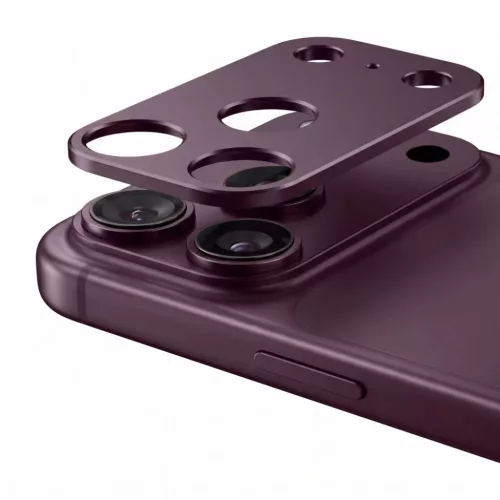  Apple iPhone 18 Pro bordó Tech-Protect Camalloy Fit+ kameravédő-5906302399390 3 kép