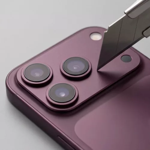  Apple iPhone 18 Pro bordó Tech-Protect Camalloy Fit+ kameravédő-5906302399390 5 kép