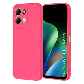    Xiaomi Redmi 17 4G / Redmi 17 5G szilikon tok Techsuit SoftFlex – élénk rózsaszín