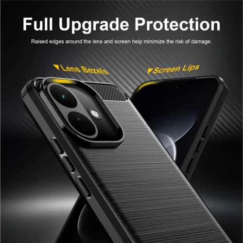  Xiaomi Redmi 17C 5G Techsuit Carbon Silicone ütésálló tok, kék-5949419389281 2 kép