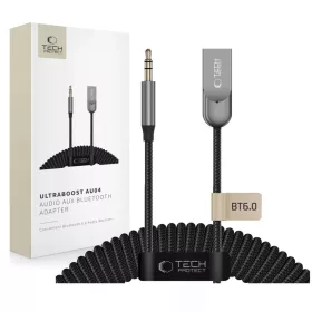  Tech-Protect Ultraboost AU04 Bluetooth 6.0 AUX hangadapter, szürke-5906302342754 1 kép