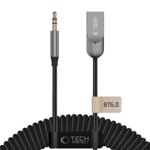  Tech-Protect Ultraboost AU04 Bluetooth 6.0 AUX hangadapter, szürke-5906302342754 2 kép