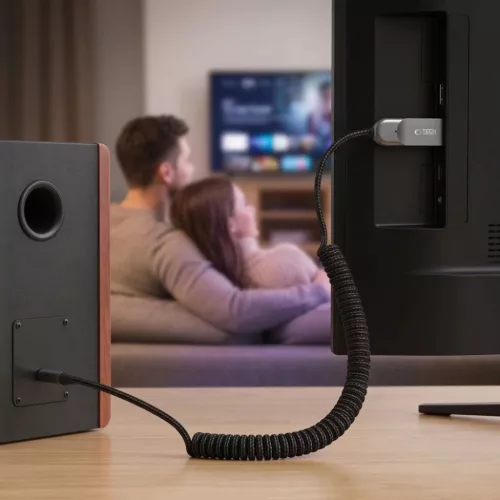  Tech-Protect Ultraboost AU04 Bluetooth 6.0 AUX hangadapter, szürke-5906302342754 6 kép