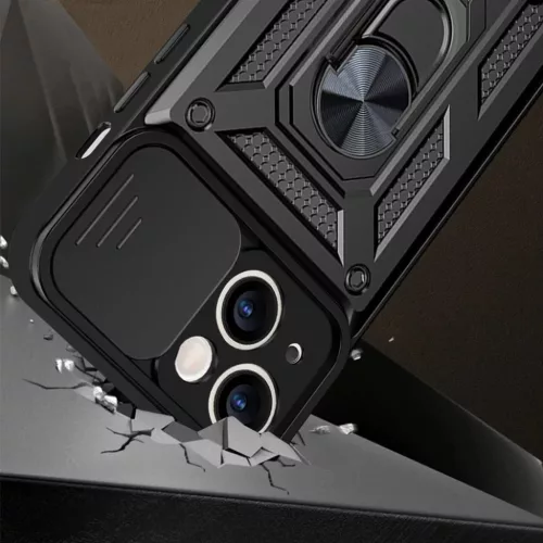  Xiaomi Redmi 17C fekete páncéltok csúsztatható kameravédővel-5900217509820 7 kép