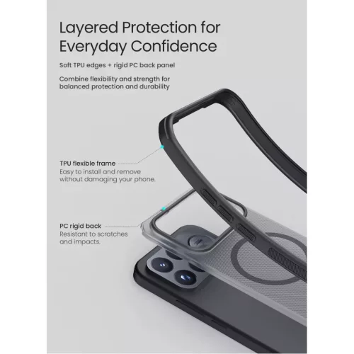  Poco F9 Ultra fekete Nillkin Super Frosted PRO mágneses hátlapvéd�-6902048314825 6 kép