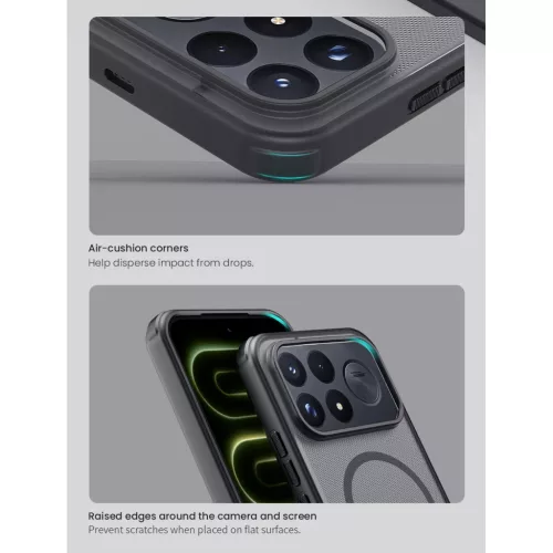  Poco F9 Ultra fekete Nillkin Super Frosted PRO mágneses hátlapvéd�-6902048314825 7 kép