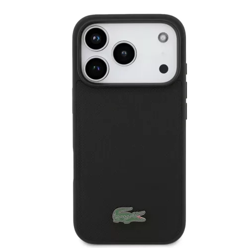  iPhone 18 Pro fekete Lacoste Iconic Petit Pique MagSafe pénztárcás-3666339647469 2 kép